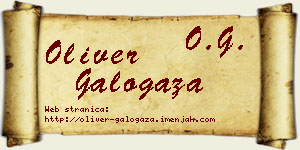 Oliver Galogaža vizit kartica